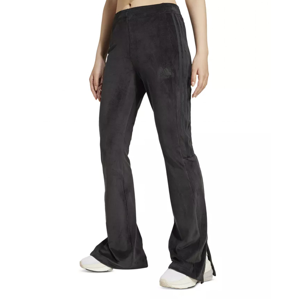 ADIDAS Women's Tiro 3-Stripes Velour Flared Leggings Medium Dark Grey NWOT